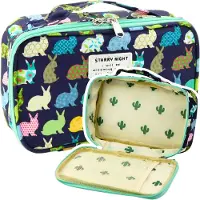 Lean LeanToys Federmäppchen für die Schule, geräumig, zusätzliche Tasche, Marineblau, 21,5 cm