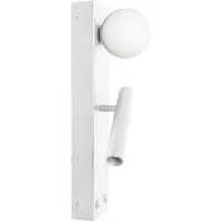 Beneito Faure Sphere Alp LED-Wandleuchte 20W 360° 3000K Mattweiß - Verstellbarer Bodenstrahler, Modernes Kugel-Design -