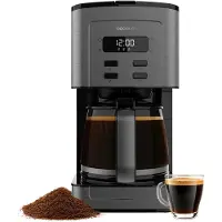 Cecotec Digitale Filterkaffeemaschine – 10 Tassen – 66 Brühvorgänge. 800 W, Edelstahl-Finish, Aromaverstärker
