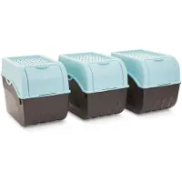 Novaliv 3x Groß 9l türkis light Kartoffel Kartoffelbox Kartoffelkiste Kartoffellager Kartoffelkopf Kartoffelsack