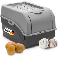 Novaliv Gemüseboxen Kartoffelboxen Vorratsbehälter 3,5l bis 9l (Grau, 1x 5l)