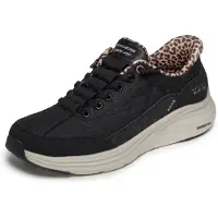 SKECHERS Slip-On Sneaker "CONTOUR FOAM-LEOPARD DREAM" Schlupfschuh, Halbschuh, Freizeitschuh mit Animal-Print