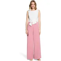 Vera Mont Jumpsuit "Jumpsuit mit weitem Bein", Damen, Gr. 38, EURO, rosa (rosé, cream), Obermaterial: 95% Polyester PES. 5% Elasthan EL., Overalls Jumpsuit