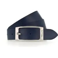 Tamaris Ledergürtel "Charlie Silver", Damen, Gr. 105, blau, Rindsleder, unifarben, Basic, Gürtel Ledergürtel, mit länglicher Doppelschließe, aus Rindsleder, unifarben, Topseller