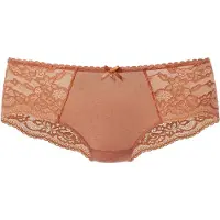 s.Oliver Panty "Livie", Damen, Gr. 48/50, braun (caramel), Spitze, Obermaterial: 87% Polyamid, 13% Elasthan, Unterhosen Panty, mit zarter Jacquardspitze und feinem Soft-Mesh