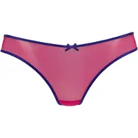 Vivance String "Finja", Damen, Gr. 32/34, pink (pink, blau), Mesh, Obermaterial: 80% Polyamid, 20% Elasthan, Unterhosen String, aus transparentem Soft-Mesh, transparente Unterwäsche, Dessous