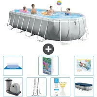 Intex Prism Frame Pool Oval - 610x305x122 cm - 6-teilig S670