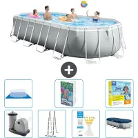 Intex Prism Frame Pool Oval - 610x305x122 cm - 6-teilig S546