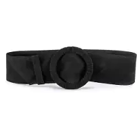 LASCANA Taillengürtel "Ledergürtel, Gürtel für Kleid & Overall, Bauchgürtel", Damen, Gr. M, schwarz, Leder, unifarben, Gürtel Taillengürtel, aus hochwertigem Veloursleder, mit Shaping-Effekt