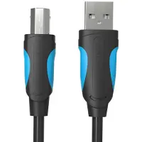 Vention VAS-A14-B100, 1 m, USB A, USB B, USB 2.0, 0,48 Gbit/s, Schwarz, Weiß