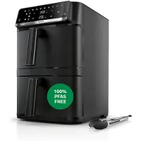 Bosch Serie 6 MAFD661B7, Heißluftfritteuse, 12 l, Doppel, Schwarz, Berührung, Eigenständig