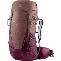 Deuter Futura Pro 34 SL, Oben, Wandern, Bergsteigen, Bordeaux, Unisex, Polyamid, Polyethersulfon (PES), Untere Tasche, Seitentasche