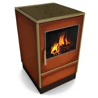 Glutos Küchenofen | HHS 03 S | 6,5 kW | Majolika | Scharnier rechts