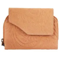 Akzent Wild Echt Leder Geldbörse mit Blumenprint
