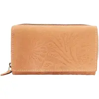 Akzent Wild Echt Leder Geldbörse mit Blumenprint