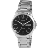 Q&Q Herrenuhr Edelstahl Datumsanzeige