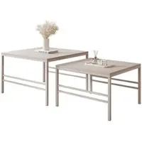 Idohome - Moderner Couchtisch FORMA 2in1 70/60 cm für das Wohnzimmer mit Metalgestell Kaffeetisch Wohnzimmertisch Sofatisch Kaschmir / Kaschmir