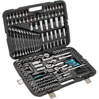 Cecotec Werkzeugkoffer, 216 Teile, ToolBox KRK 6200, 3 Ratschen mit 72 Zähnen, CR-V-Stecknüssen, S2-Spitzen