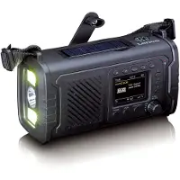 Lenco PDR-055BK Notfallradio DAB+/FM Handkurbel Solar 10.000 mAh Powerbank USB-C