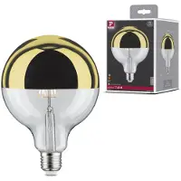 Paulmann LED-Lampe E27 G125 827 6,5W Kopfspiegel gold