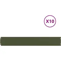 vidaXL Raseneinfassung 10 Stk. 15 x 103 cm Kaltgewalzter Stahl
