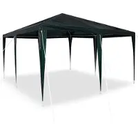 vidaXL Party-Zelt Grün 400 x 400 x 266 cm Polyethylen und Stahl