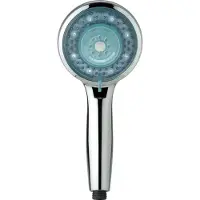 Schutte Handbrause SCHÜTTE "Ambiente", grau (chromfarben), B:11cm H:25cm T:5cm, Duschköpfe, Handbrause, LED Wellness Duschkopf, 3 Strahlarten, Duschbrause mit 7 Farbvarianten