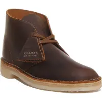 Clarks Desert Boot Herrenstiefel mit zwei Ösen und Chukka-Schnürung aus Bienenwachs (40; Bräunen)