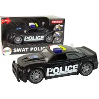 Leantoys Auto Polizei 1:14 Lichter Klingt Schwarz
