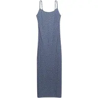 Superdry für Damen. W8012119A Bedrucktes Maxikleid blau (S), Lässig, Viskose, Ärmellos / Hosenträger
