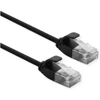 Roline UTP DataCenter Patchkabel Cat.6A (Class EA), LSOH, slim, schwarz, 5 m