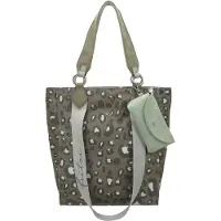 Fritzi aus Preußen Schultertasche Handtasche Canvas Izzy02 Tote Leo Jungle grün