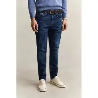 Gant für Herren. 1000010 Jeans Slim Fit Blau (31/34), Baumwolle, Denim, Klassisch