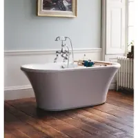 Casa Padrino freistehende Badewanne Modell BBri im Retro Design Weiß 1700 x 750 x 620 mm
