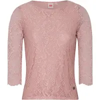 Spieth & Wensky Shirtbluse "Alheim", Damen, Gr. 34, rosa, Obermaterial: 90% Polyamid PA. 10% Elasthan EL., uni, slim fit, Rundhals, Blusen Shirtbluse, Rundhals Ausschnitt