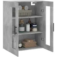 vidaXL Wandschrank Betongrau 69,5x34x90 cm