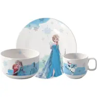 Villeroy Boch Kindergeschirr-Set "Kindergeschirr-Set Disney Frozen 3er Set bunt" Spülmaschinenfest, Mikrowellensicher