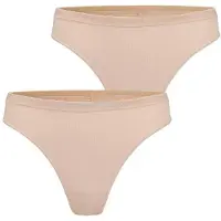 Falke Unterwäsche Tanga Daily Comfort Damen Beige (2er-Pack)-XL