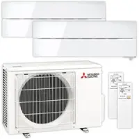 Mitsubishi Multisplit Klimaanlage Set | MSZ-LN | 1,8 kW + 2,5 kW | Natural White