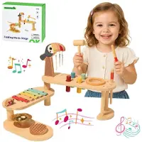 Tooky Toy : Zusammenklappbares Musikstudio aus Holz