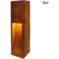 SLV 233447 RUSTY SLOT 50, Outdoor Standleuchte, LED, 3000 K, stahl gerostet, L/B/H 12/12/50 cm