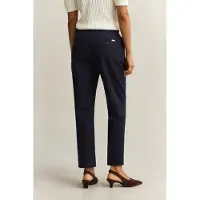 Gant Chinohose , Damen, Gr. 38, N-Gr, blau (evening blau), Twill, Obermaterial: 98% Baumwolle, 2% Elasthan, slim fit knöchelfrei, Hosen Chinohose, classic slim fit, leicht verkürzt