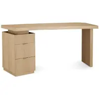 Casa Padrino Luxus Schreibtisch Natürliches Eichenfurnier L. 154 cm B. 60 cm H. 76 cm