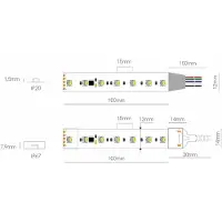 Beneito Faure FINE DMX5 RGB+3000K LED-Streifen 5 m 24 V 17 W/m 70 LEDs/m IP67 - Pixelgenaue DMX-Steuerung - Hohe Auflösung