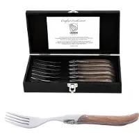 Laguiole Steakgabeln Luxury Line Olivenholz 6 Stück