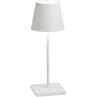 Zafferano Poldina Pro Mini White wiederaufladbare und dimmbare LED-Tischlampe mit einer Akkulaufzeit von bis zu 12 Stunden