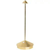 Zafferano Pina Pro Gold Leaf Wiederaufladbare und dimmbare kabellose LED-Tischlampe, Safran, 2200-2700-3000 K