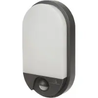 Macleans LED-Lampe mit Infrarot-Bewegungssensor Wandleuchte Innen-/ Außenbeleuchtung 1100lm 15W IP54 Grau ++