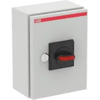 ABB OTL16T4B Sicherheitsschalter im Stahlblechgehäuse 4-polig 7,5 kW 400 V mit schwarzem Griff, IP65 Einführung unten 1SCA022580R5150
