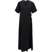 Object Kurzärmeliges Wickel Maxikleid